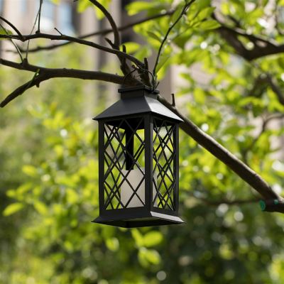 Gardenised Decorative Garden Patio Hanging LED Candle Lantern for Outdoors Table, Lawn and Deck Image 2