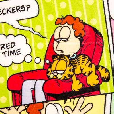Garfield and Jon Comic Strip Panels Sherpa Throw Blanket  50 x 60 Inches Image 1