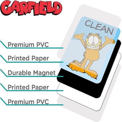 Garfield Double Sided Dishwasher Magnet Image 1