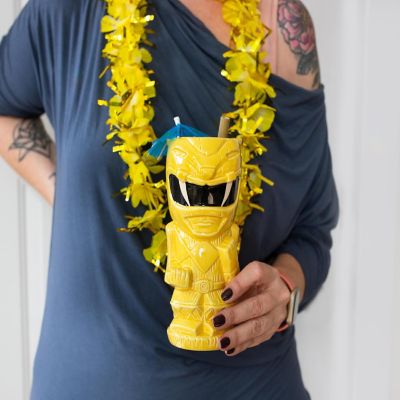 Geeki Tikis Power Rangers Yellow Ranger Ceramic Mug  Holds 15 Ounces Image 2