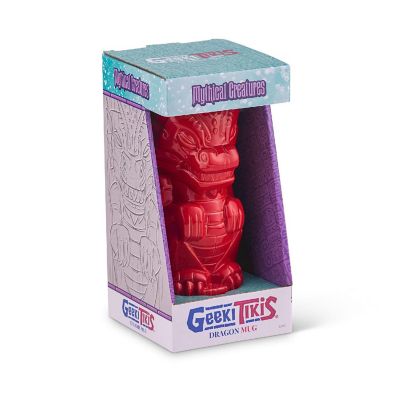 Geeki Tikis Red Dragon Fantasy Mug  Ceramic Tiki Style Cup  Holds 17 Ounces Image 3