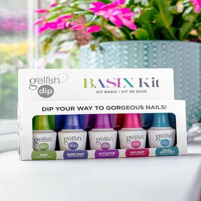 Gelish Dip Basix Kit, 6 Pack Dip Powder Nail Set Image 1