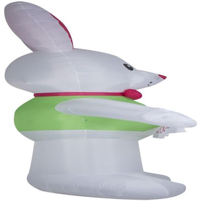 Gemmy Airblown Easter Bunny Giant   Tall  White Image 1