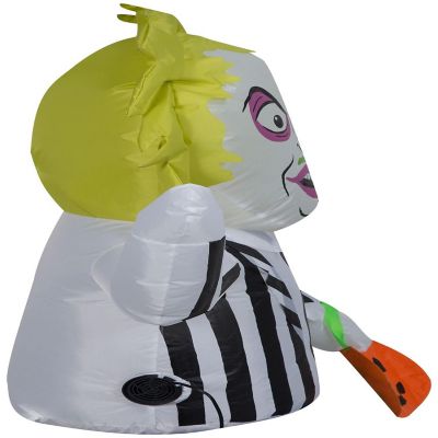 Gemmy Airblown Inflatable Beetlejuice CarBuddy  3 ft Tall  black Image 2
