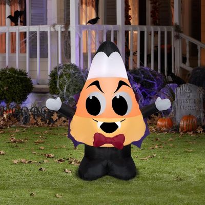 Gemmy Airblown Inflatable Candy Corn Vampire  3.5 ft Tall  orange Image 1