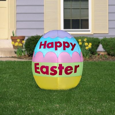 Gemmy Airblown Inflatable Easter Egg  2.5 ft Tall  pink Image 1