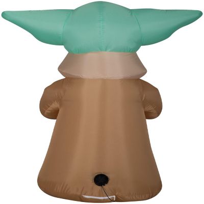 Gemmy Airblown Inflatable Grogu&#8482; with Treat Bag  4.5 ft Tall  brown Image 2