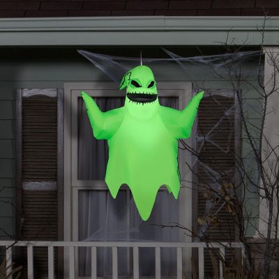 Gemmy Airblown Inflatable Hanging Oogie Boogie  4 ft Tall  Green Image 1