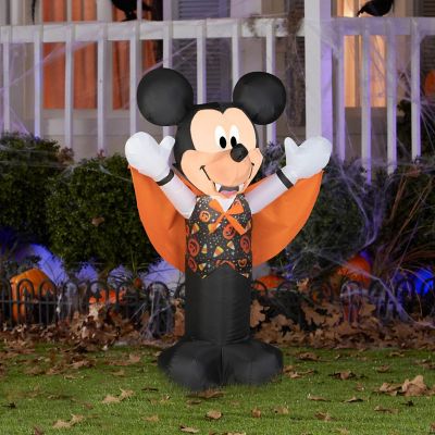 Gemmy Airblown Inflatable Mickey Mouse as Vampire  3.5 ft Tall  black Image 1