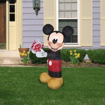Gemmy Airblown Inflatable Valentine Mickey Mouse  3.5 ft Tall  black Image 1