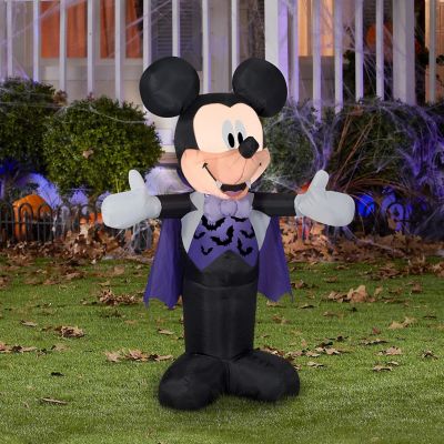 Gemmy Airblown Mickey in Vampire Costume Disney   3.5 ft Tall  Multicolored Image 1