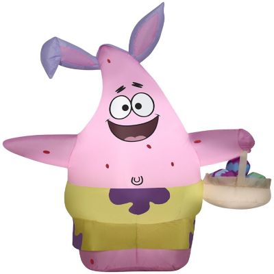 Gemmy Airblown Patrick in Easter Outfit   SM  4 ft Tall  Pink Image 1