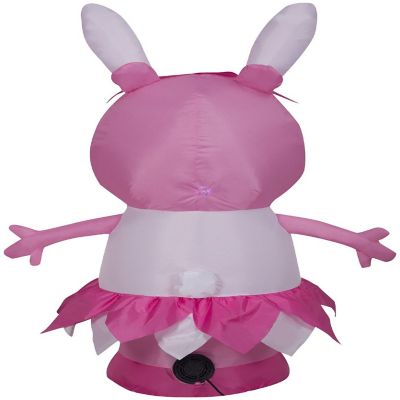 Gemmy Airblown Peppa Pig in Easter Outfit   SM  3.5 ft Tall  Pink Image 2