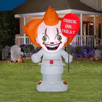 Gemmy Airblown Stylized Pennywise  5 ft Tall  White Image 1