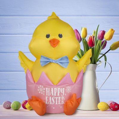 Gemmy Airdorable Airblown Easter Hatching Chick  1.5 ft Tall  Yellow Image 3