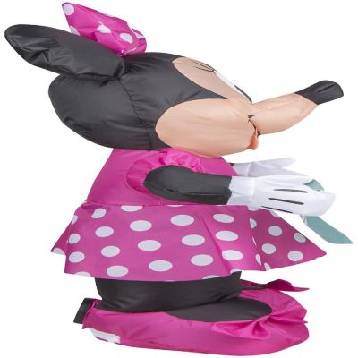 Gemmy Airdorable Airblown Minnie with Banner Disney  1.5 ft Tall  Pink Image 1