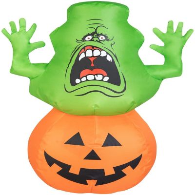 Gemmy Airdorable Airblown Slimer Ghostbusters  1.5 ft Tall  green Image 1