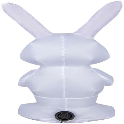 Gemmy Airdorable Airblown Whimsical Easter Bunny  2 ft Tall  White Image 2