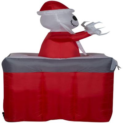 Gemmy Animated Christmas Airblown Inflatable Inflatable Jack Skellington in Chimney  5.5 ft Tall Image 2