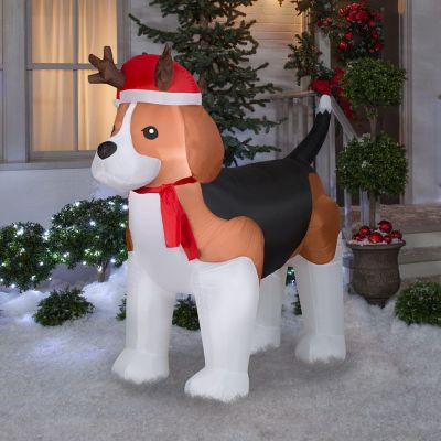 Gemmy Christmas Airblown Inflatable Inflatable Christmas Beagle 5.5 ft ...