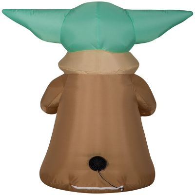 Gemmy Christmas Airblown Inflatable Inflatable Grogu&#8482; with Ornament  3.5 ft Tall  brown Image 2
