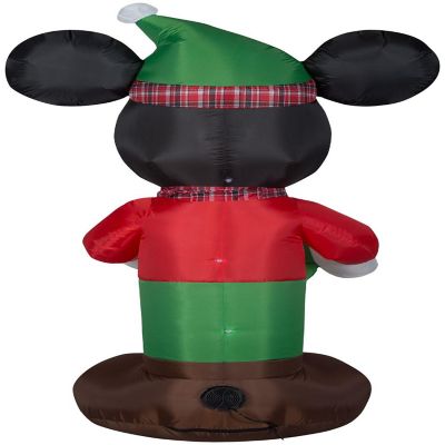 Gemmy Christmas Airblown Inflatable Inflatable Mickey Mouse with Plaid Accents  6 ft Tall  green Image 2