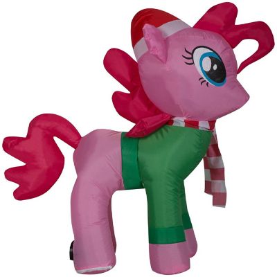 Gemmy Christmas Airblown Inflatable Inflatable Pinkie Pie with Santa Hat and Green Sweater Image 2