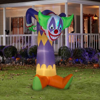 Gemmy Projection Airblown Kaleidoscope Clown Giant (RGB)  7.5 ft Tall  Multicolored Image 1