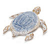 Geometric Etched Turtle 10.5"L X 3.5"H Resin Image 1