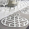 Geometric Pattern Silvertone Tableware Setting Decoration Kit for 24 Guests - 51 Pc. Image 1