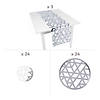 Geometric Pattern Silvertone Tableware Setting Decoration Kit for 24 Guests - 51 Pc. Image 1