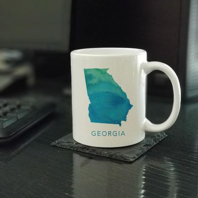 Georgia Aqua Blue Water Ceramic Mug Image 1