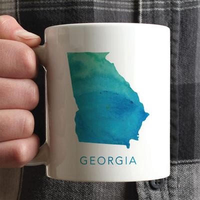 Georgia Aqua Blue Water Ceramic Mug Image 2