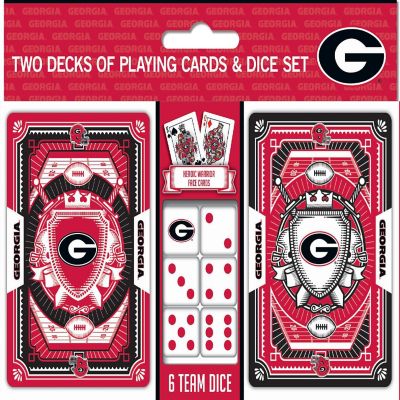 Georgia Bulldogs NCAA 2-Pack Playing cards & Dice set Image 1