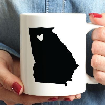 Georgia State Heart Ceramic Mug Image 1
