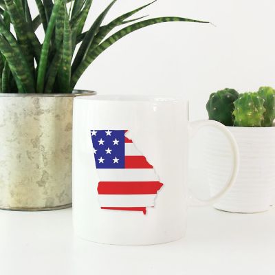 Georgia US Flag Ceramic Mug Image 1
