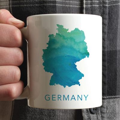 Germany Aqua Blue Water Ceramic Mug Image 1