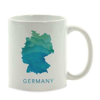 Germany Aqua Blue Water Ceramic Mug Image 2