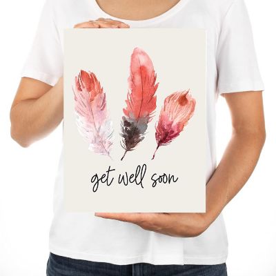Get Well Soon Feathers Jumbo 8.5x11IN Image 3