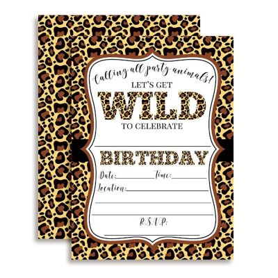 Get Wild Birthday Invitations 40pcs. by AmandaCreation Image 1