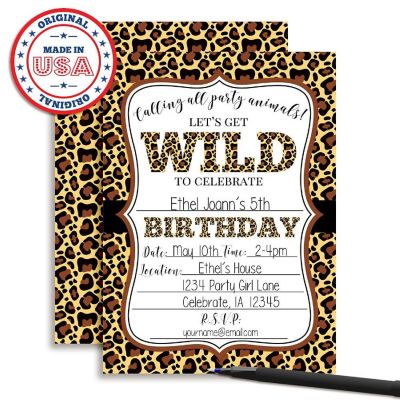 Get Wild Birthday Invitations 40pcs. by AmandaCreation Image 2