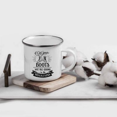 Get Your Boots Metal Camping Mug Image 1