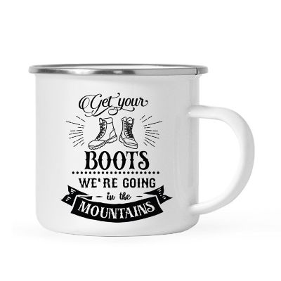 Get Your Boots Metal Camping Mug Image 2