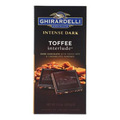 Ghirardelli Intense Dark Chocolate Toffee Interlude Bar 3.5 oz Pack of 12 Image 1