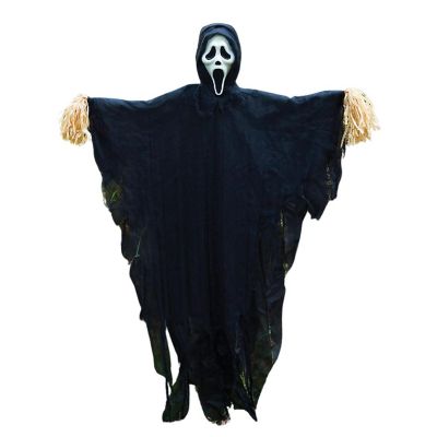 Ghost Face 5 Foot Scarecrow Halloween Decor Image 1