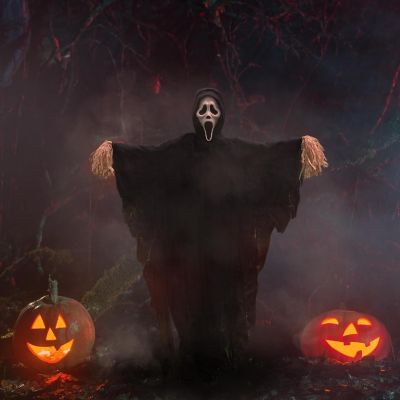 Ghost Face 5 Foot Scarecrow Halloween Decor Image 1