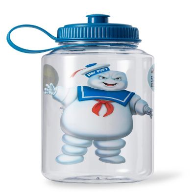 Ghostbusters Stay Puft 32oz Plastic Water Bottle w/ Ice Cube Molds Image 3