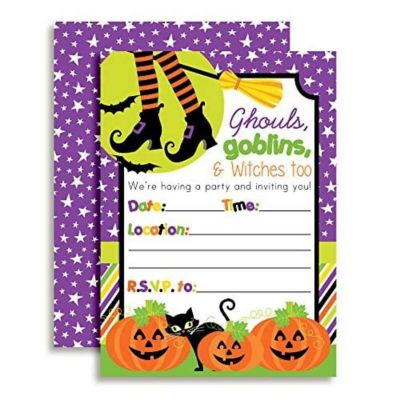 Ghouls, Goblins &amp; Witches Invitations 40pc. by AmandaCreation Image 1