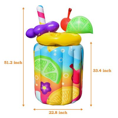 Giant Tropical Inflatable Beverage Cooler for Pool Party Decorations Image 1