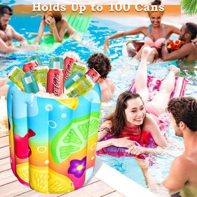 Giant Tropical Inflatable Beverage Cooler for Pool Party Decorations Image 3